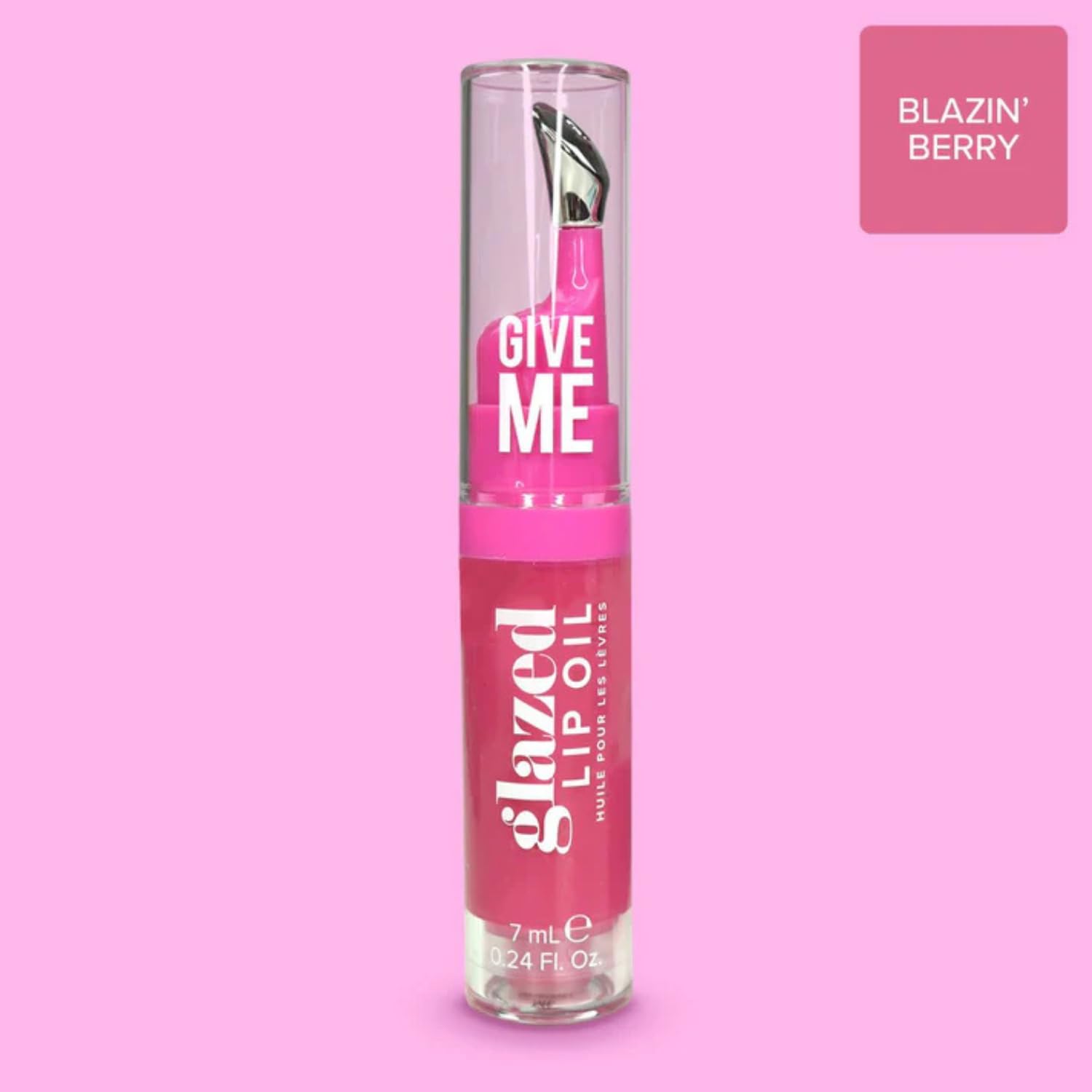 Give Me Cosmetics, Glazed Lip Oil, Infused with Jojoba Oil, Intensely Hydrating and Delivers a Gorgeous, Glossy Finish - Blazin' Berry - Image 4