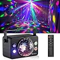 Laucnpty 4 in 1 Party Lights Dj Disco Ball Light with Sound Activated and 6 Lighting Colors, LED Stage Strobe Lamp for Home Indoor Room Dance Parties Karaoke Club Show Bar Rave(Lampshade Diameter 5'')