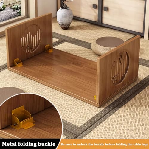 Table basse pliable 100cm pour thé et méditation au salon