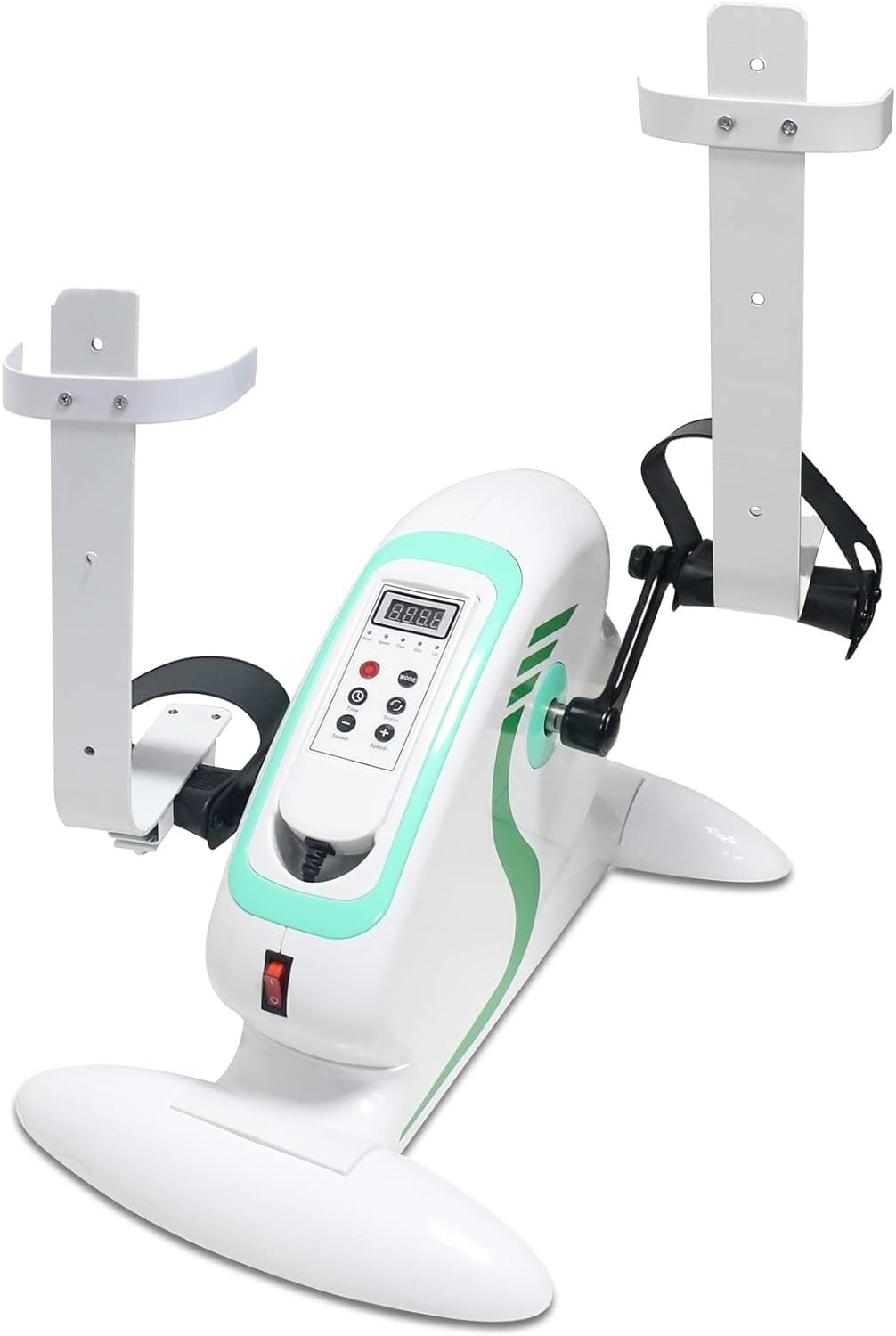 YNIYUJKL Motorized Electric Pedal Exerciser With Leg Protector Bracket, Fitness Exercise Bike For Elderly Disabled Arm Knee Leg Rehabilitation Training Machine A