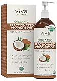 Viva Naturals Organic Fractionated Coconut Oil for Hair, Skin And Versatile Carrier Oil - 16 fl oz