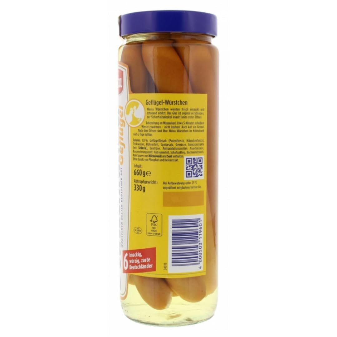 Geflügel Würstchen Wurst 330 Gramm x 5 STÜCK mit Pufai
