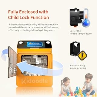 Kidoodle 3D Printer for Kids - ToyBox 3D Printers, Up to 600mm/s Faster Printing Speed, Wi-Fi & App Control, Weekly Update Toy Library, Safe for Children, Mini 3D Printer Kids, Easy to Set Up and Use