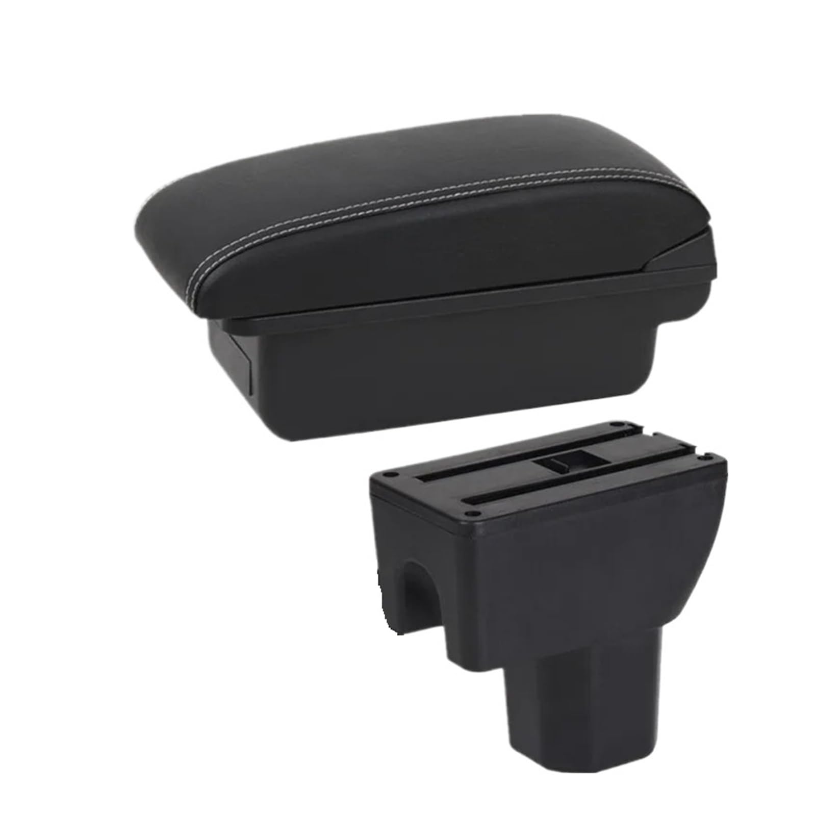 GBGWRMRYX Center Armrest Box For Suzuki For IGNIS Car Armrest Box Dedicated Retrofit Parts Interior Storage Box Replacement Accessories Arm Rest(A 1 Black white NOUSB)