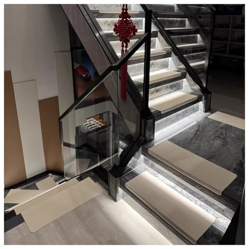 Peldaños antideslizantes lavables para escaleras de madera de interior 8
