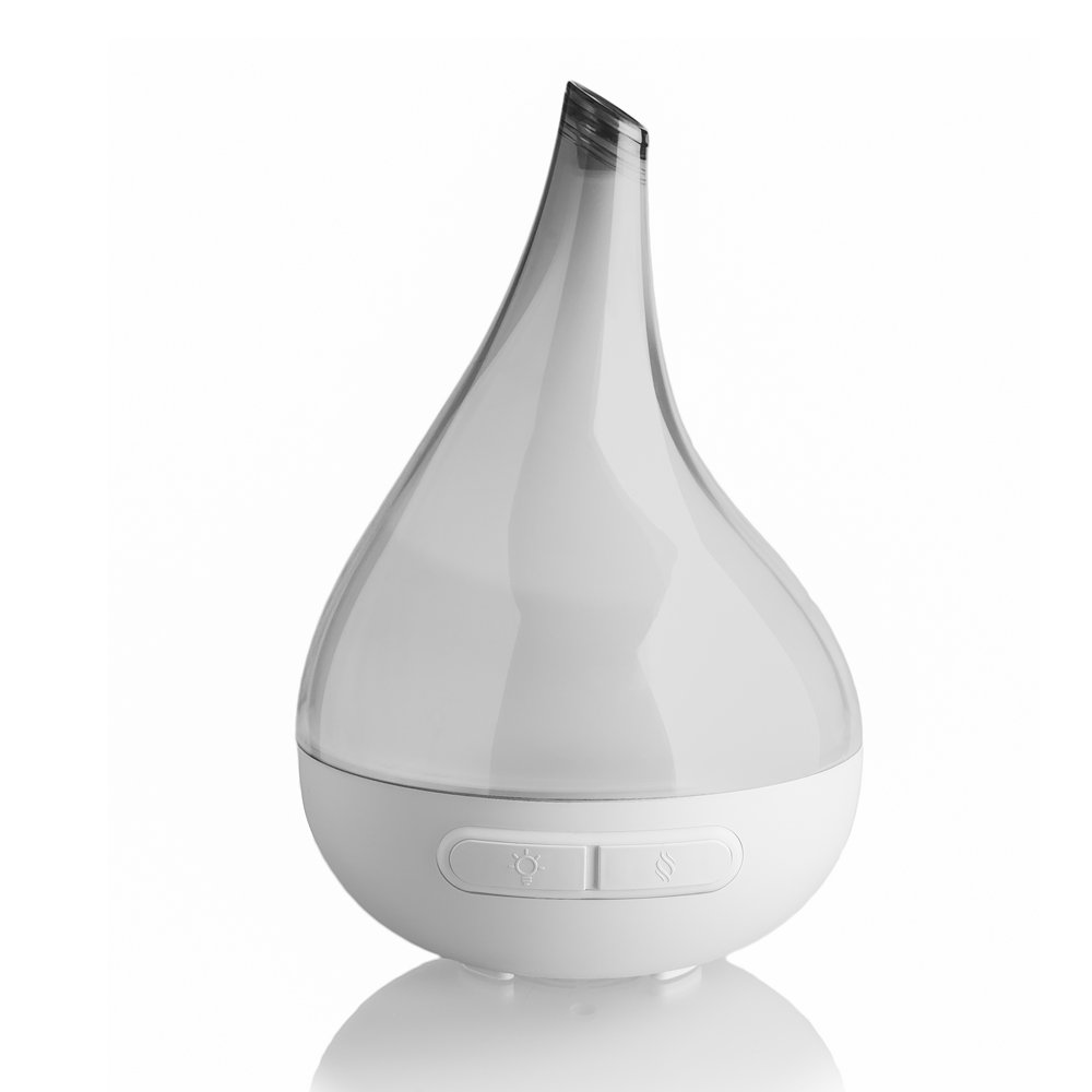 Aroma Diffuser Luftbefeuchter elektrisch - für EIN angenehmes Raumklima, grau, H: 23,5 cm, Ø 15,5 cm