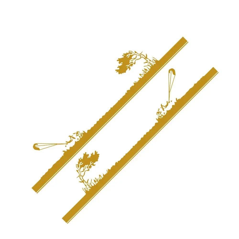 Dabhuoc Matt Gold Car Stickers Accessories Camper Van Vinyl Decals(Matt Gold)