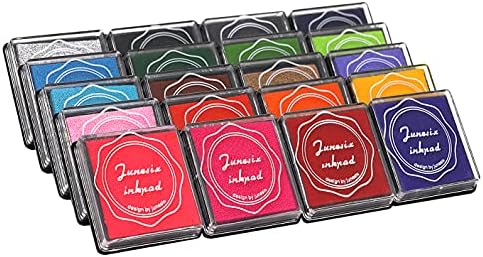 XoreArt Finger Washable Ink Pads for Kids, Non-Toxic, 20 Color DIY Rainbow Craft Ink Pads for Rubber Stamps, Paper, Wood Fabric, Best Gift for Kids (Pack of 20)