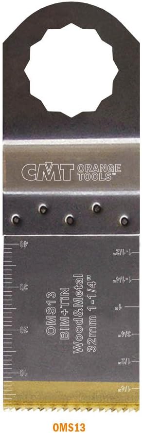 CMT OMS13-X5 5Pcs Plunge & Flush-Cut Blade For Wood & Metal Fit Fein Supercut Festool Vecturo Extra Long Life Quick Release Oscillator Multicutter,