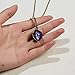 Galaxy Planet Pendant Necklace Glow in Dark Double Side Glass Crystal Ball Moon Earth Astronomy Universe Necklace Luminios Gemstone Necklace for Women Men Friends Gift-Moon
