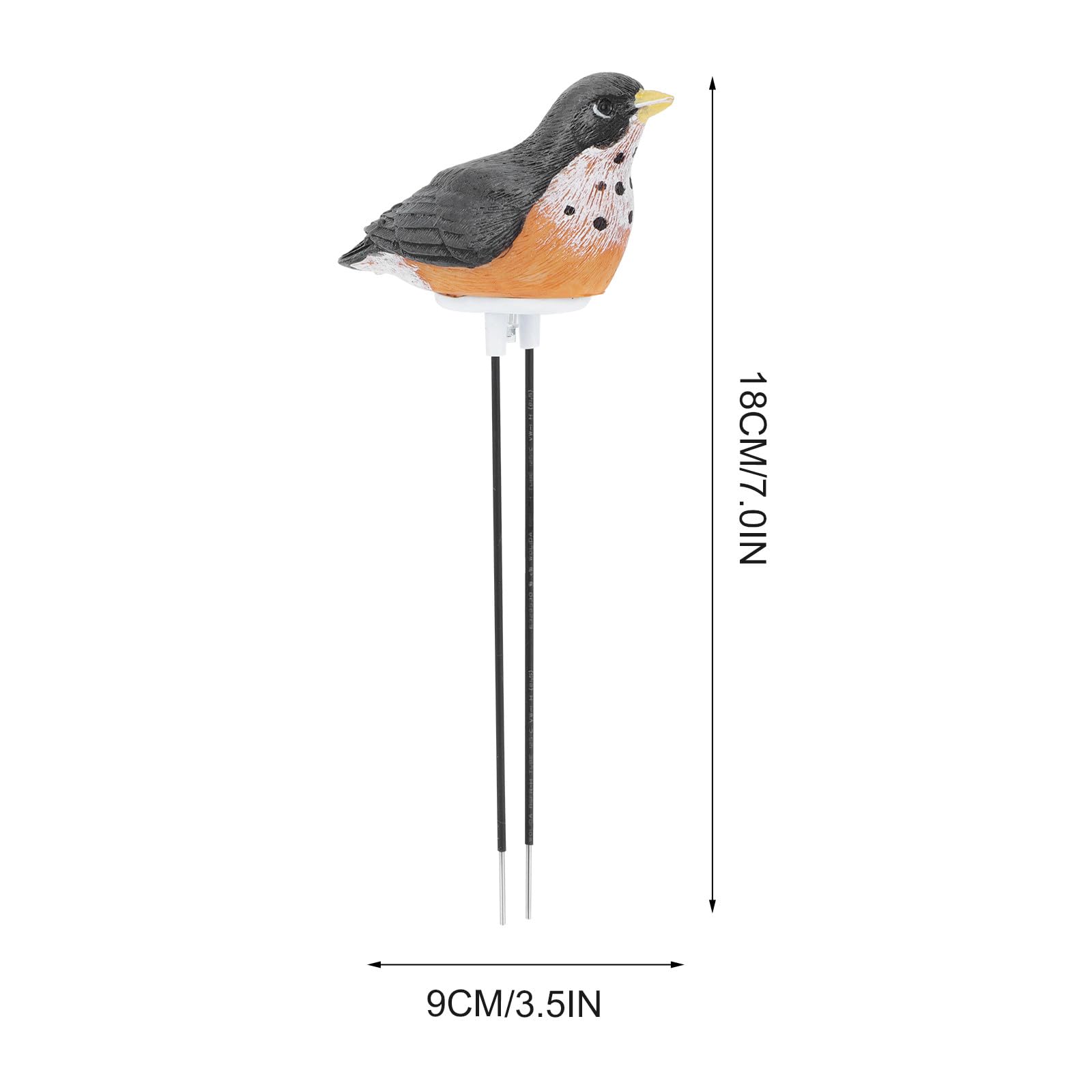Testeur D'humidité Sol en Résine Forme Oiseau Alarme D'arrosage pour Plantes en Pot, Capteur Noir Prévient Le sous-arrosage, pour Usage Intérieur