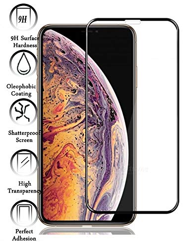 Todotumovil Protector de Pantalla Apple iPhone XS Color Negro Completo 3D Cristal Templado Vidrio Curvo para movil