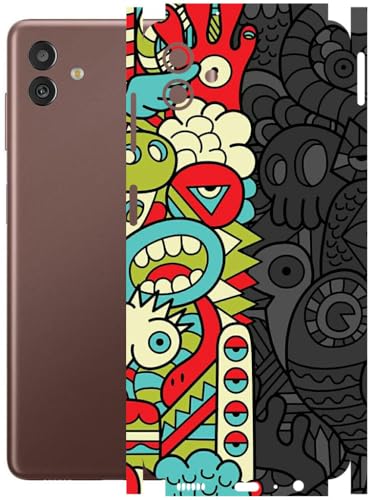 Image of AtOdds - Full Body Back Screen Guard Protector Film - Lamination Wrap Skin Sticker Compatible with Samsung Galaxy M13 (5G) | Scratchproof Matte Finish (Graffiti50)
