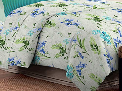 Image of Bombay Dyeing Coral Vine Off White Floral Double Bedsheet with 2 Pillow Cover Set (DSN-08)