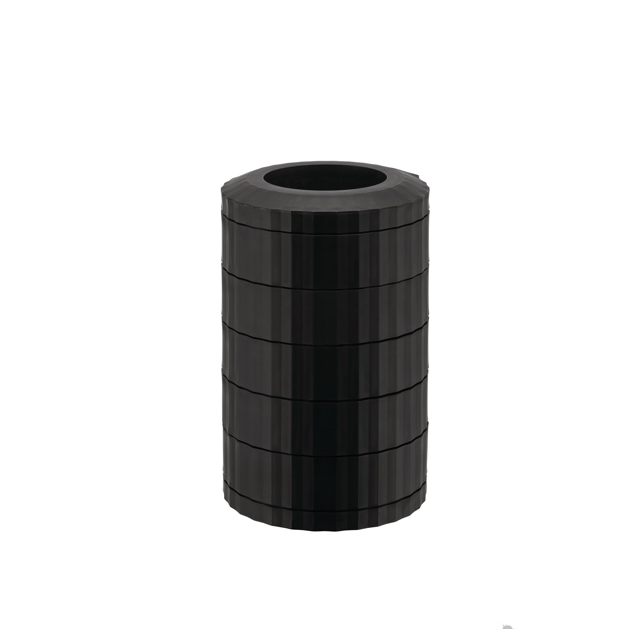 Alessi Plissé MDL19 B - Contenedor porta cápsulas Nespresso con 5 estantes giratorios, en resina termoplástica, negro