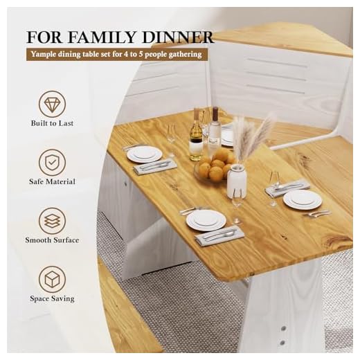 GAINUO L-Shaped Breakfast Nook Dining Set