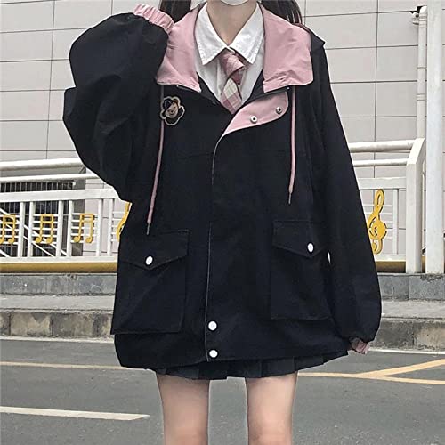 Kawaii Clothes for Teen Girls Kawaii Fall Jacket Cute Hoodies Zip up Girls' Outerwear Jackets Coats3