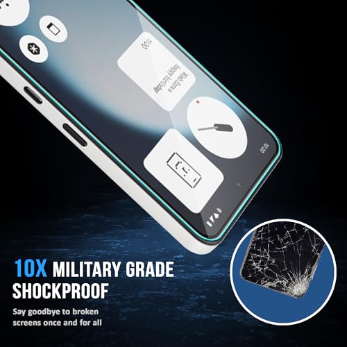 Image of ArmourPro Tempered Glass for Nothing Phone (3A) Lite - 9H Screen Protector with Black Border, Anti Scratch, Edge-to-Edge Coverage, HD Clarity, Smooth Touch, Case Friendly | Black