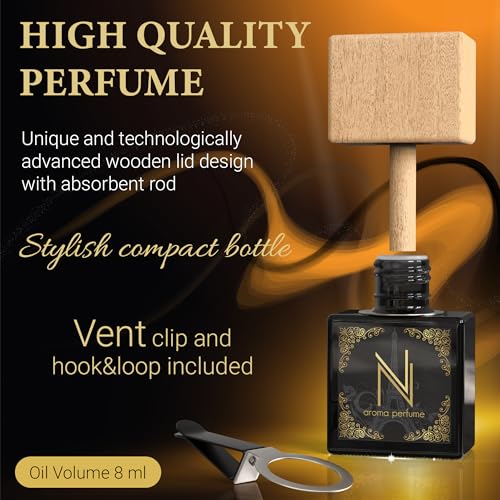 Image of Car Air Freshener Aroma Perfume - Car Fresheners With Luxury In Every Diffuser - Long-lasting Fragrance Car Refresher - Car Scents Air Freshener With Alcohol-Free Perfumed Oil (Bleu de France)