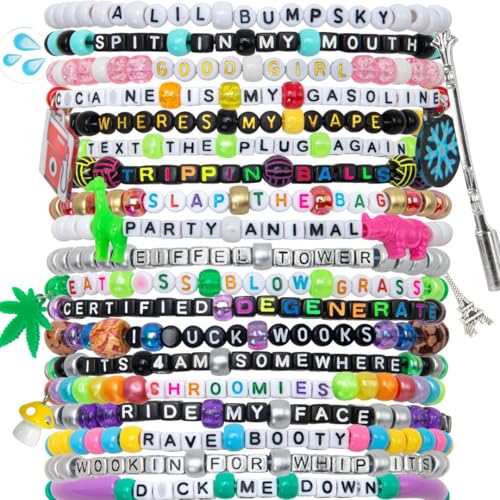 KANDI BAR 'Party Hard' Collection (13 Rave Bracelets)