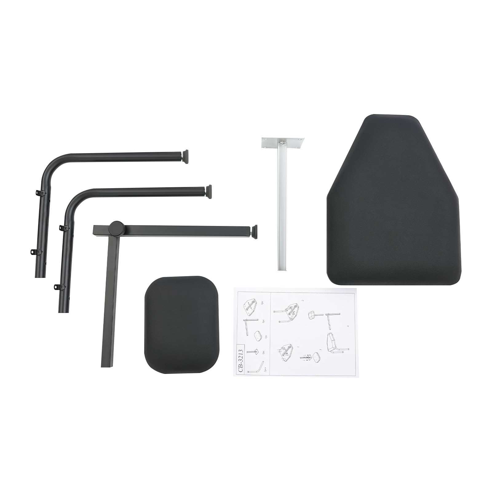 Tabouret de Pédicure Réglable avec Repose-Pieds, Chaise de Manucure Noire