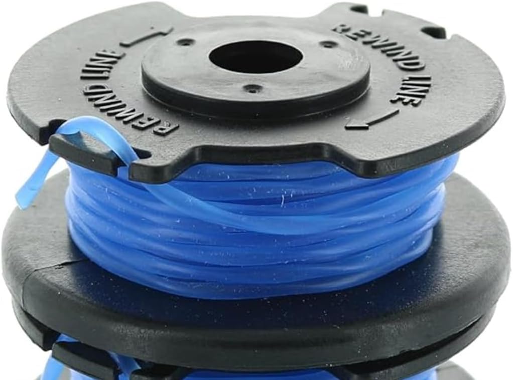 6pcs AC14RL3A Replacement Spool Line + 2pcs Cap for Ryobi One+18v, 24v, 40v Cordless Trimmers,0.065" Auto Feed Cordless Weed Eater Spools Line