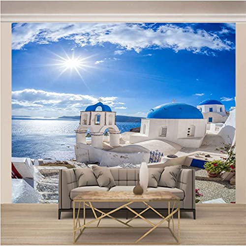 Toile géant poster décoratif 3D paysage bleu pour chambre de bébé - 3