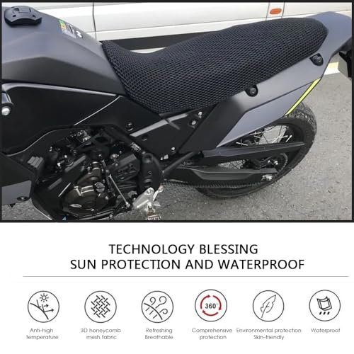 Housse de siège de moto nid d'abeille robuste pour finition Tenere 700 - 2