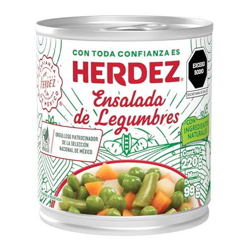 La Mejor Selección de Verduras más recomendados. 38 Herdez Ensalada de Legumbres Lata 220 g