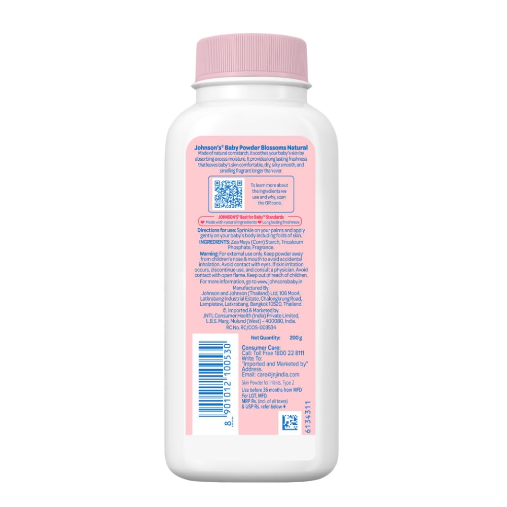 Johnson's Baby Powder Blossoms 200g - Image 2 thumbnail