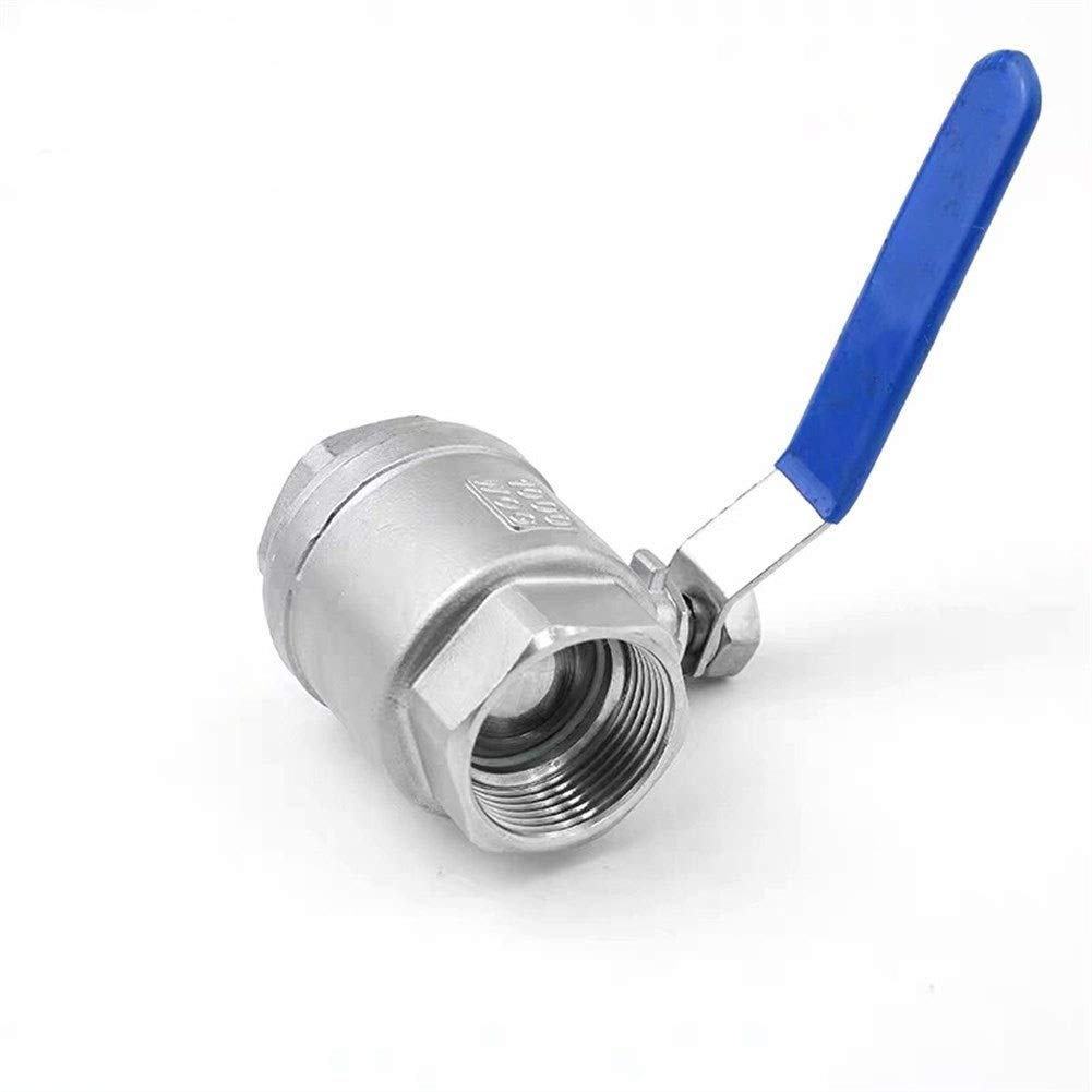 Válvula de bola de 2 pulgadas en acero inoxidable SS304 con mango de vinilo BSPT