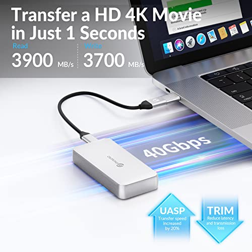 Caja externa Thunderbolt para SSD M.2 NVME 40 Gbps miniatura 3