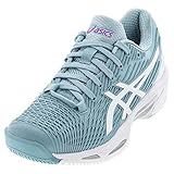 ASICS Women's Solution Speed FF 2 Tennis Shoes, 7, Smoke Blue/White