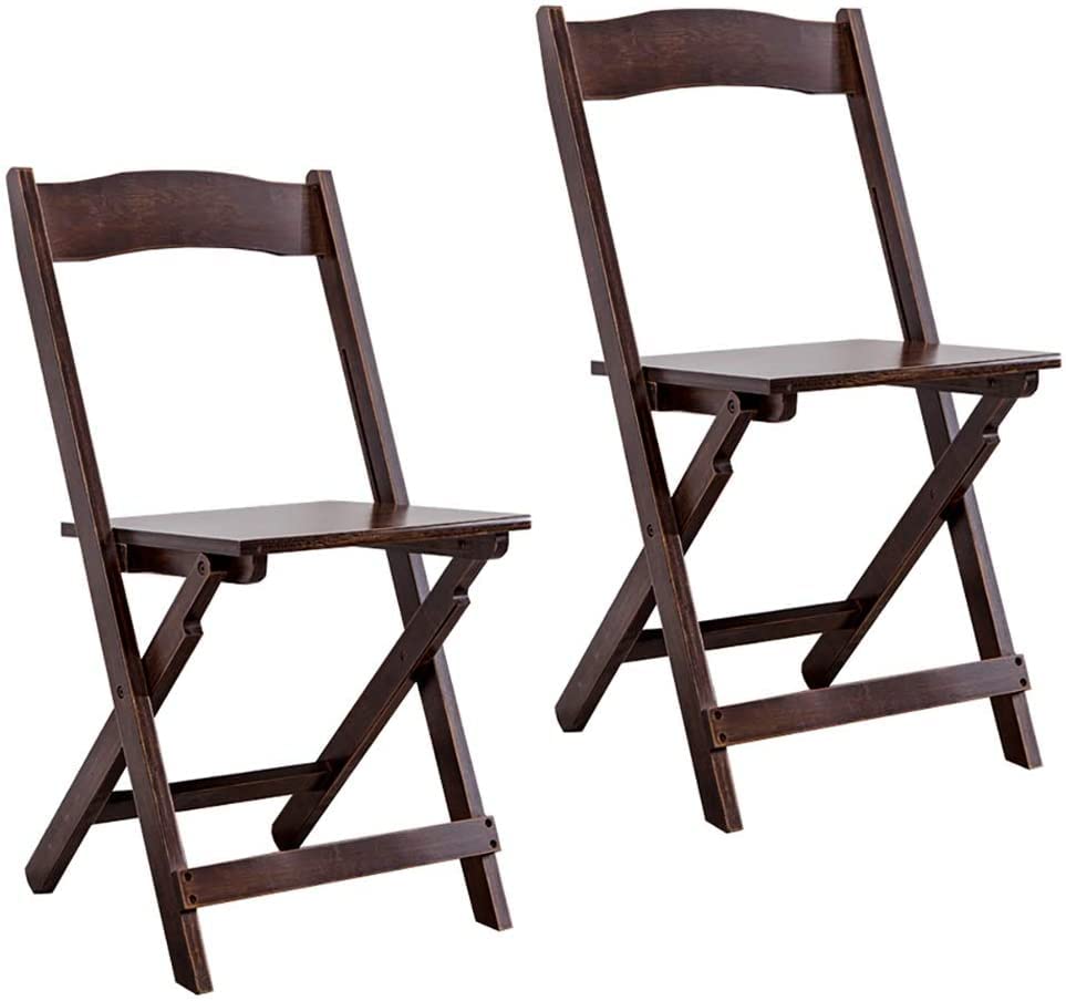 Silla Plegable de 2 Piezas, Retro, Sencilla, de Madera, para es, para casa, Oficina, Restaurante, cafetería, Comedor Interior y Exterior, Resistente y Duradera.