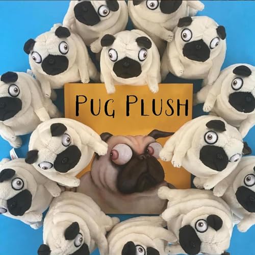 MAOWO Planet Süßer Mops Plüschtier 15cm | Lustiges Kuscheltier für Kinder & Erwachsene Anlass