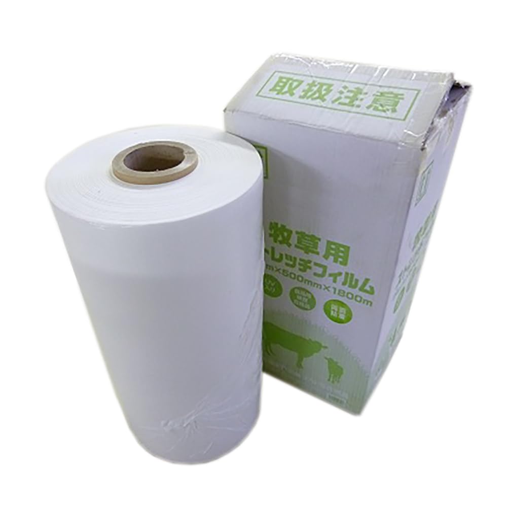 牧草用　ラップフィルム Amazon | 牧草用ストレッチフィルム 白 25μ×500mm×1800m 牧草ラップ