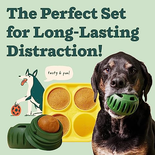 Image of WOOF Pupsicle and Treat Tray - Long-Lasting Interactive Dog Ball Toy and Silicone Dog Treat Mold - Keep Your Pup Busy - Easy to Clean - Dog Toys for Small Dogs 10-25 lbs