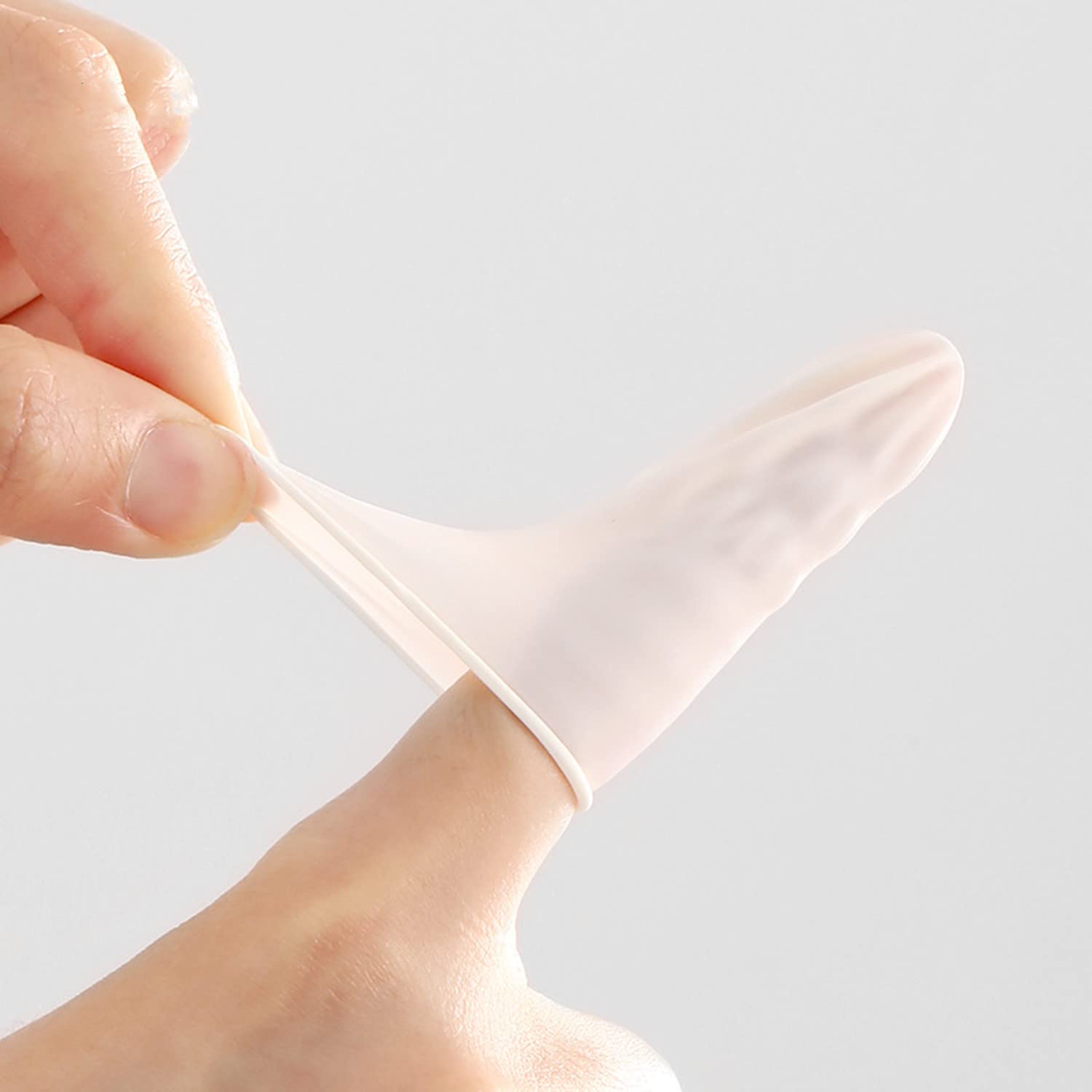 Doigtiers en Latex, Couvre-Doigts Gants en Latex Protège Doigt Protecteur de Bout des Doigts pour Doigt Blessé, Doigt Fissuré, Nail Art, DIY, Artisanat (Blanc)