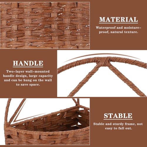Panier de rangement mural double couche pour organiser facilement la maison