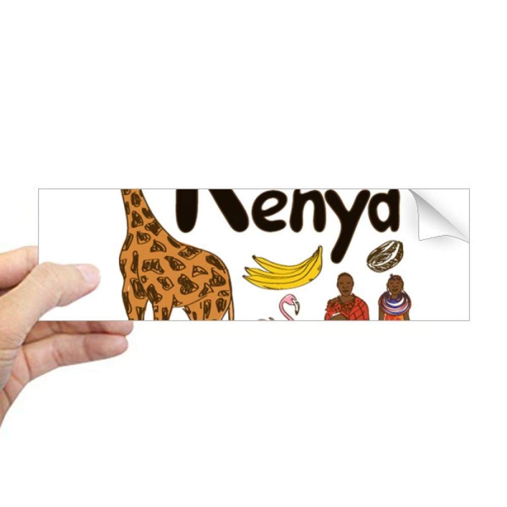 Sticker rectangulaire Kenya pour vitre arrière de voiture et fenêtres de maison