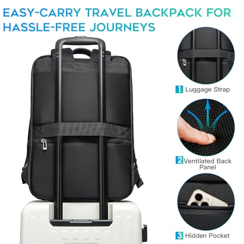 Image of BANGE Anti-Theft Backpack with USB Charging Port 17.3 Inch Business Laptop Backpack