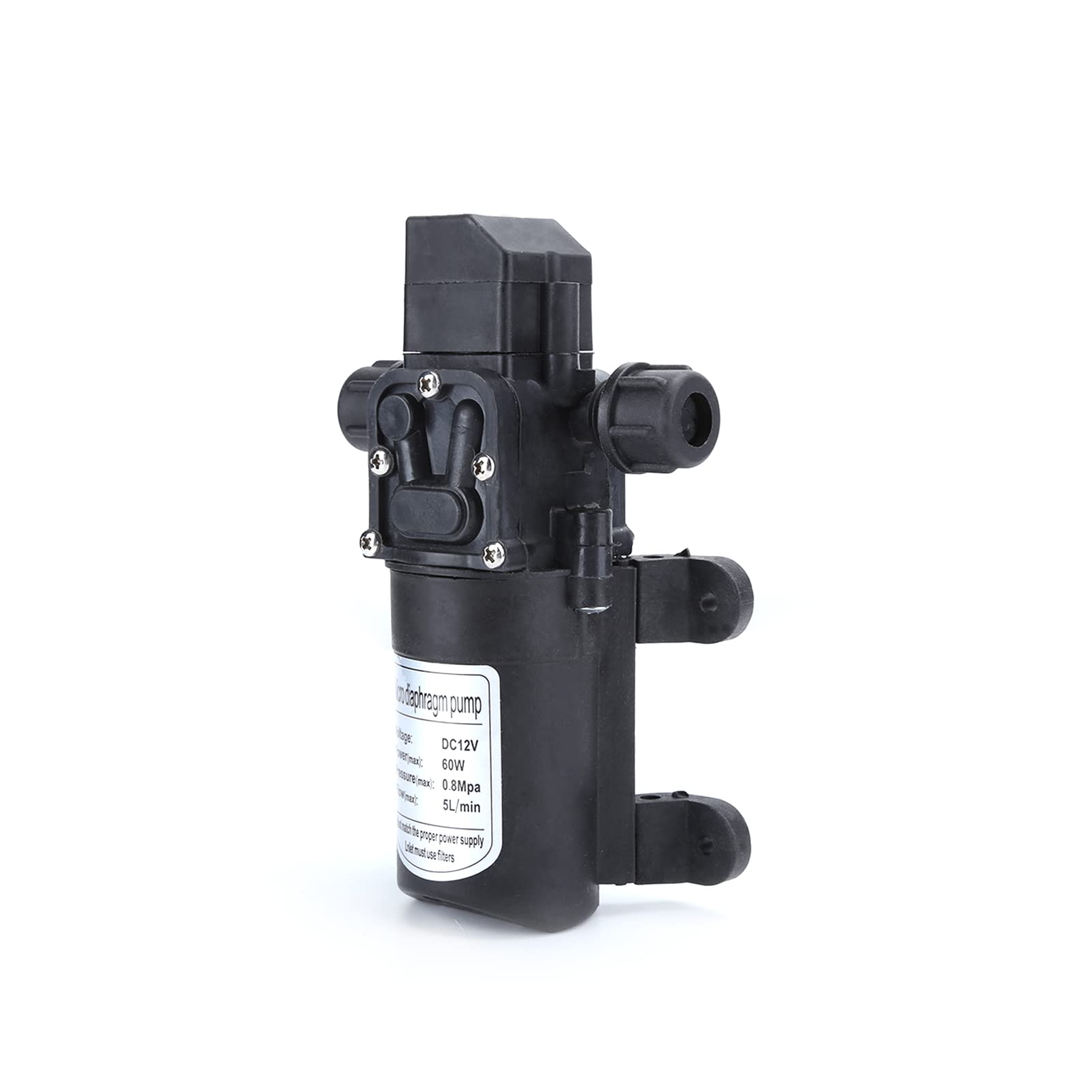 Pompe à eau haute pression MAGT DC 12V 116Psi caravane auto-amorçante bateau de camping interrupteur de pression intégré en plastique, métal, caoutchouc noire populaire