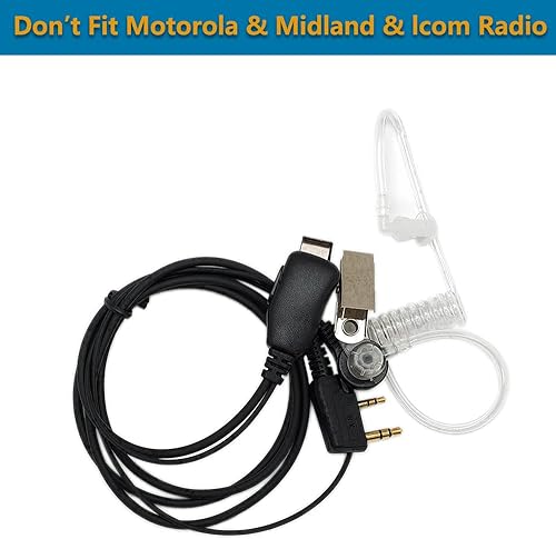 Miniatura 2 de Auriculares Walkie Talkies (2 unidades) con micrófono de 2 pines Covert Air Acoustic Tube Headset para Baofeng UV-5R BF-888S BF-F8HP Retevis H-777