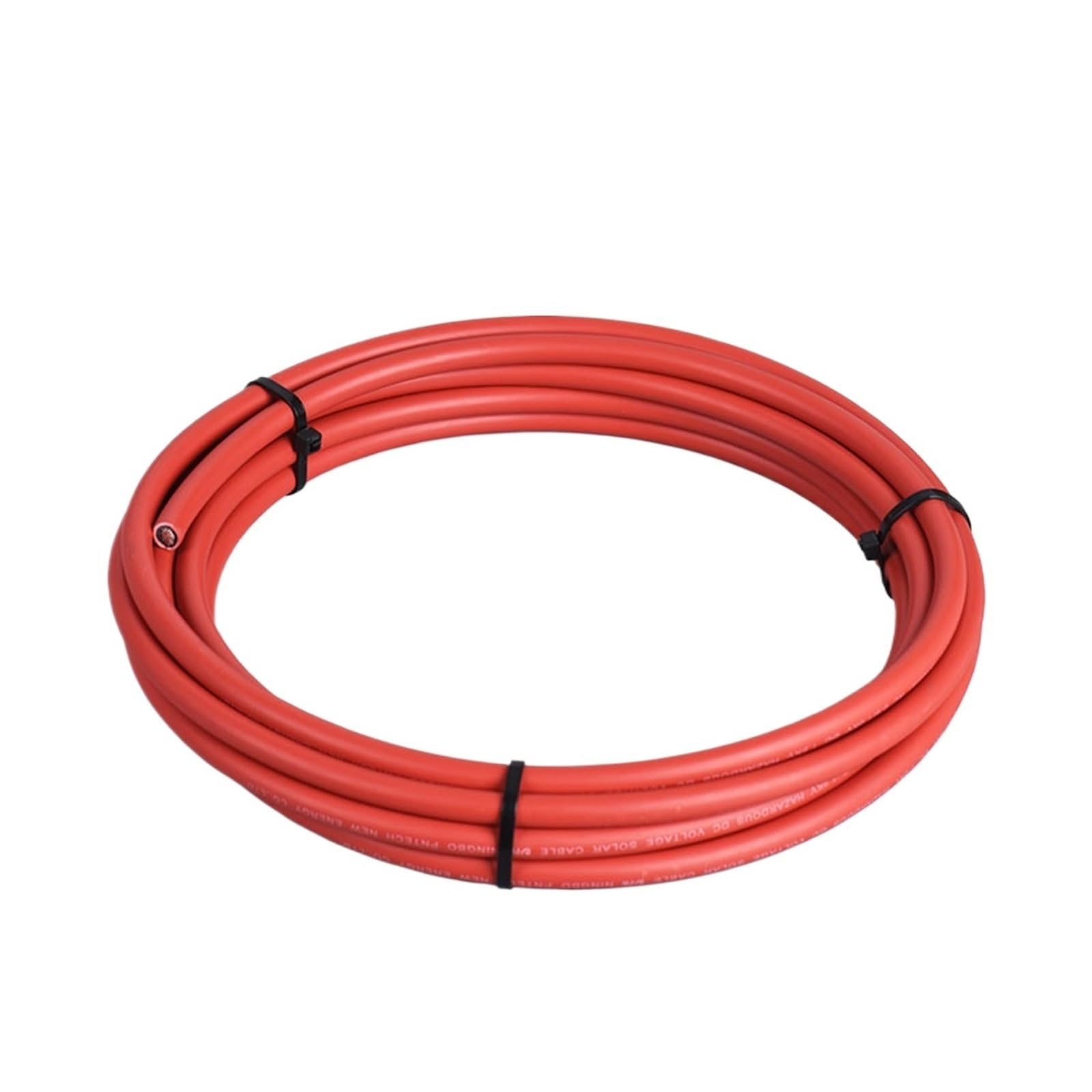 Solarkabel, 16/14/12/10/8/6/4 AWG, rot und schwarz, verzinntes Kupfer, doppelt ummantelter Draht for Solar-Photovoltaik-System, TÜV (Color : Length 100m, Size : 4 AWG 25mm2)