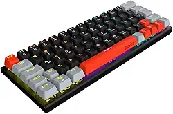 TECLADO GAMER MECANICO 60% PCYES KUROMORI BLACK VULCAN - SWITCH BLUE - LED RAINBOW