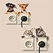 bismarckbeer 4 piezas/hoja de dibujos animados gato perro interruptor de luz adhesivo extraíble enchufe calcomanía decoración