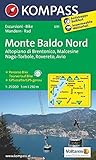 Monte Baldo Nord 1 : 25 000: Wanderkarte mit Radwegen. GPS-genau. 1:25000 (KOMPASS-Wanderkarten, Band 691)