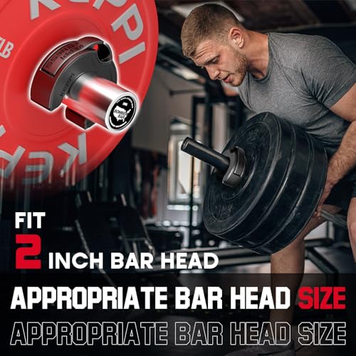 Image of Keppi Fitness Olympic Barbell Clamps 2 Inch Magnetic Anti Slip Grip | Vise-like dual-caliper grip eliminates plate shift on Olympic bars; anti-slip design holds during heavy lifts.