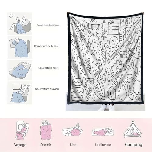 Couverture à colorier lavable et créative pour les enfants amateurs d'art - 4
