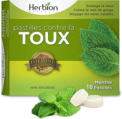 Herbion Naturals Cough Drops All Natural Mint 18 Drops Cover